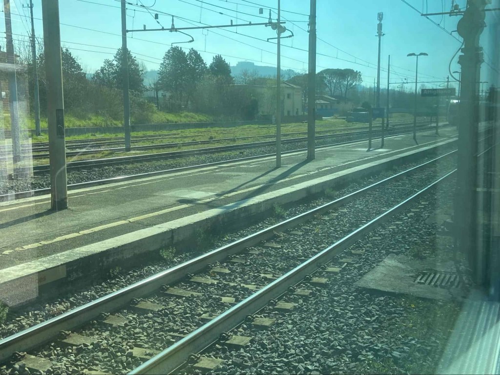 View from a train in Italy
